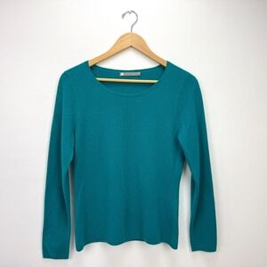 In Cashmere Womens 100% Cashmere Teal Blue Sweater Sz M *Fits Small Luxury